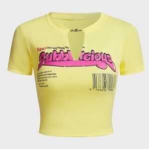 M Kolly  Yellow Crop top